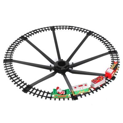 China 2022 Electric Christmas Remote Control Railway Can Be Installed On The Christmas Tree Of RC Children's Train New Year Gifts With Lights And Music for sale