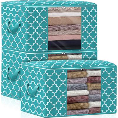 China Large Eco Friendly Cover Clothes Organization Storage Containers Customized Non Woven Fabric Foldable Bag for sale