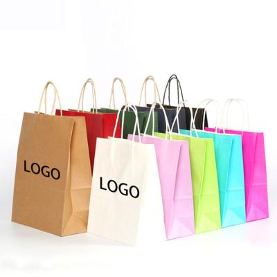 China Wholesale Cheap Custom Printing Recyclable Recycle Kraft Paper Gift Bags Shopping Packaging Bag for sale