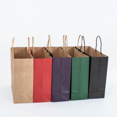 China High Quality Customized Print Recyclable Recycle Kraft Paper Gift Shopping Bag Packaging Bag for sale