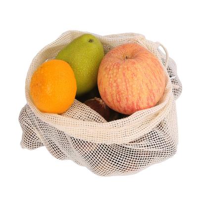 China Reusable Custom Reusable Organic Cotton Mesh Produce Storage Bags Manufacturer for sale