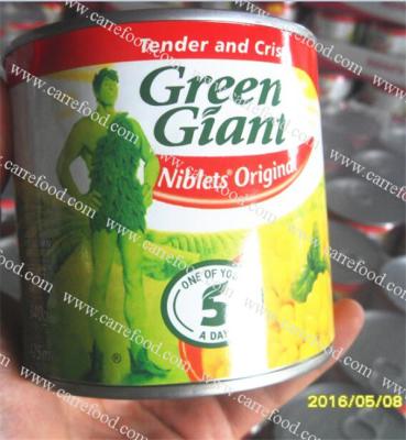 China Canned corn for hotel original corn in canned in 3KG and 340g for sale