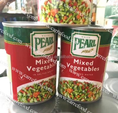 China Best price canned tinned vegetables mixed in brine mixed vegetables 400g from carrefood tin mix vegetable for sale