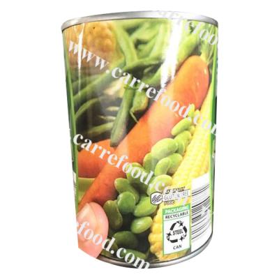 China Macedonia Mixed Vegetable Canned Vegetables for 400g with Legumes Dor Beans for sale