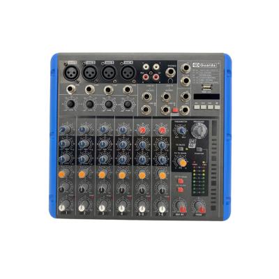 China Professional 8 Channel Audio Mixers Audio Mixer, USB Karaoke Sound Mixer Audio Console, Audio Mixer for sale