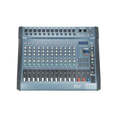 China 12 Channel Digital Mixers Microphone Mixer Audio Professional Karaoke Console Audio Mixer Amplifier With USB for sale