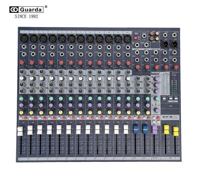 China EFX12 Audio Mixer Guarda 12 Channels Music Mixer Professional Record Console Audio Factory for sale