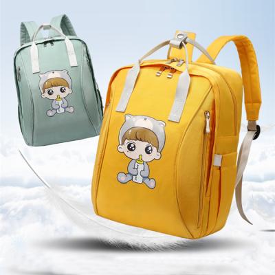 China 2021 Fashionable Mom Handsome Mommy Diaper Nappy Backpack Water Resistant Diaper Bag for sale