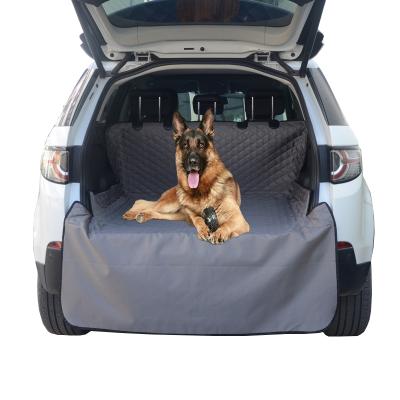 China Waterproof Quilted Travel Pet Cargo Liner Car SUV Trunk Boot Cover Mat With Bumper Flap for sale