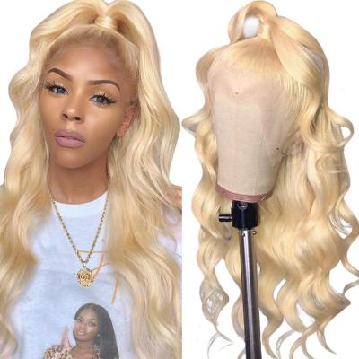 China Wholesale Seller 613 Virgin Brazilian Hair Body Wave Hairpiece Lace Front Wigs 100% Cheap Natural Blonde Hair Wigs Lace Front for sale