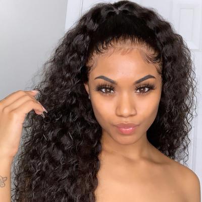 China Water Wave 13X4 Cheap Curly Curly Colored Women Brazilian Human Hair Wigs For Full Lace Front Human Hair 30 Inch for sale