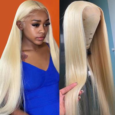 China Wholesale Brazilian Virgin Remy Human Hair Straight 613 Blonde Full Lace Closure Wigs For Black Women Hair for sale