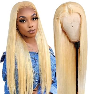 China Wholesale 150% 180% Density Straight High Quality Blonde Brazilian Human Hair Wigs For Black Women for sale