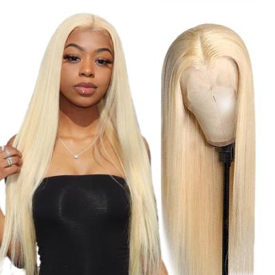 China Wholesale Straight HairvBlonde Brazilian Virgin Hair 613 Lace Front Wig For Black Women for sale