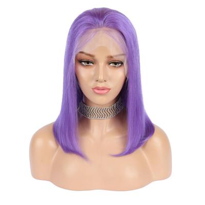 China Bob Wig Light Bob Style Short Wig Brazilian Purple Lace Front Wig Virgin Human Hair Bob Wigs For Black Women, for sale