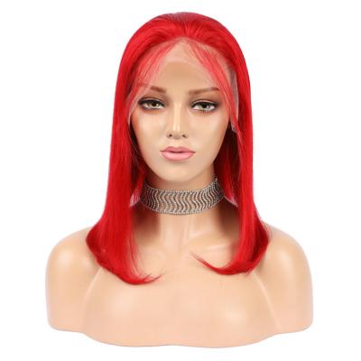 China Short Bob Hair Lace Wigs Bob Color Hair Brazilian Virgin Remy Lace Front Human Straight Short Bob Wig Cheap Color for sale