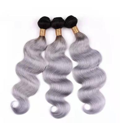 China Brazilian Remy Hair, Brazilian Blonde Body Wave 1B/Red Ombre Color Virgin Hair Bundles, Grade 10a Body Wave 1B/Grayombre Color Bundles for sale