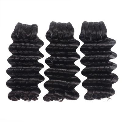 China MignonHair Wholesale 100%Brazilian HumanHair Mink Natural Raw Virgin Brazilian Deep Wave Cuticle Aligned Hair Bundles Hair Extension for sale