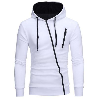 China New Features Men's Anti-wrinkle Oblique Sweater Men's Casual Loose Hooded Zipper Cardigan Sweater Hoodie for sale