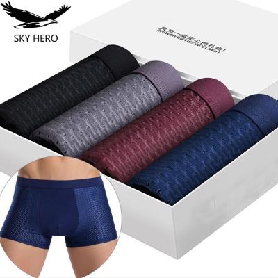 China 4pcs/Lot Antibacterial Mens Panties Male Brief Man Pack Shorts Bamboo Hole 5XL6XL7XL Large Size Homme Calzoncillos Boxers Underwear Slip for sale