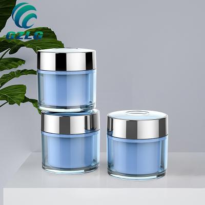 China Eco-friendly Cosmetic Luxury Acrylic Packaging Beauty Skin Care Container Plastic Empty Fancy Jar for sale