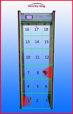 China Multi Zone Walk Through Metal Detector Door Frame with Backup Battery System for sale