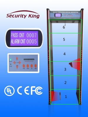 China LCD Display Waterproof X - Ray Equipment , Security Metal Detector Walk Through 6 Zones for sale