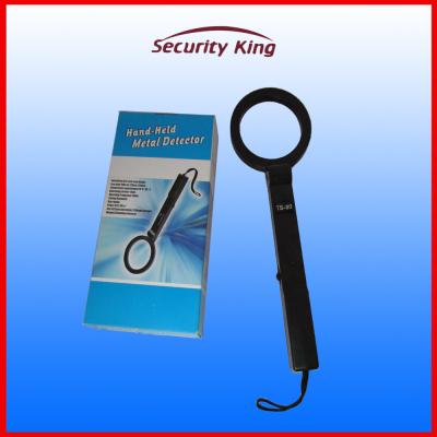 China Black Fold Handheld Metal Detector Hand Wand Scanner Sound And Light Alarm for sale