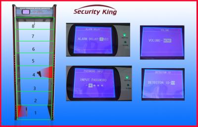 China LCD Screen Waterproof Door Frame Metal Detector with Multizones Detection for sale