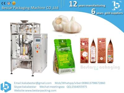 China Automatic garlic bag polyethylene film vertical filling and packaging machine for sale