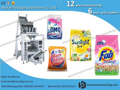 China Bestar washing powder weight and packing machine,auto Powder Filling Machine,vffs packaging machine for sale