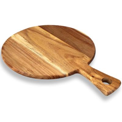 China Viable Factory Wholesale Natural Acacia Wood Round Cutting Board for sale