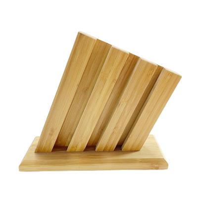 China New Disposable Amazon Style Easy Put In Acacia Wood Knife Holder for sale