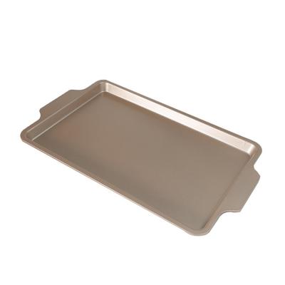 China Amazon Hot Selling Viable Non-Stick Rectangle Cake Pan Cookie Sheet Flat Baking Dishes and Pans for sale