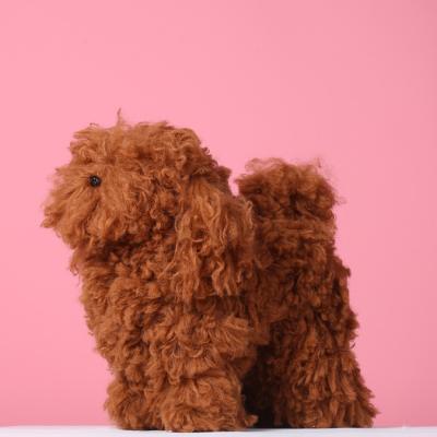 China Viable Replacement Hair For Dog Teddy Bear Full Body Coat Dog Hair Brown Model Fur Wig For Grooming Practice School for sale