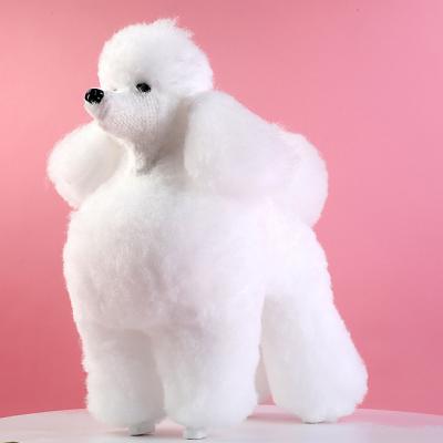 China Hot Selling Viable Replacement Hair For Dog Teddy Bear Full Body Coat Dog Hair Fur Model White Wig For Grooming Practice School for sale