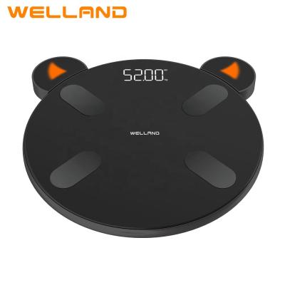 China Welland Round Shape Body Scale Smart Body Fat Scale Large Capacity For Body Composition for sale