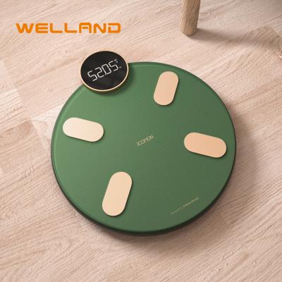 China Large Capacity Digital Portable Glass Scale Bathroom Adult Body Fat Human Analysis Weigh Electronic Smart Scale for sale