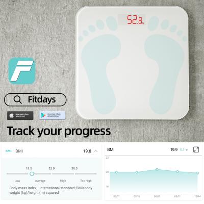 China Large Capacity Digital Bathroom WeighingWireless Weight Scale Smart Personal Body Scale With Smartphone App for sale