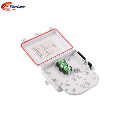 China Good quality outdoor 2-6 core Fiber Optic Box Fiber Optic Distribution Box fiber terminal box with SC/LC adapter FTTH for sale