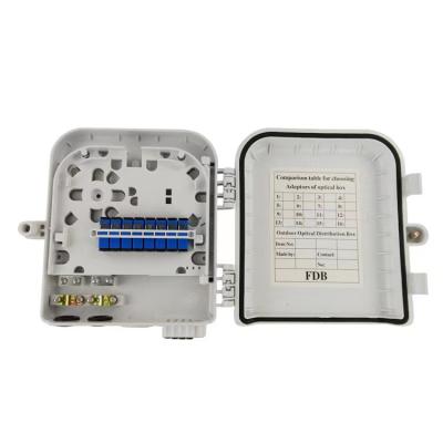 Κίνα ftth outdoor box for optical fiber 8 Core Fiber Optic Distribution Box IP65 fiber optic terminal box wall mount pole προς πώληση