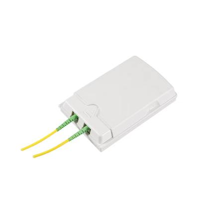 China fiber optic terminal box 2 core abs material ftth mini box SC/LC/FC adaprtor china made for sale