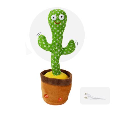 China Singer and Dancing Swinging Cactus Hot Selling Products Cute Stuffed Flowerpot Twisting Dancing Cactus Doll Singing Music Dancing Cactus Plush Talking Toy for sale