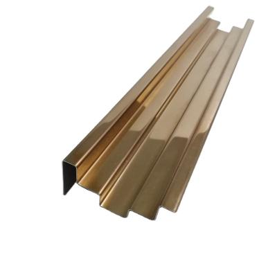 China Cheap Polished Wall / Baseboard Chrome Floor Trim 304 Stainless Steel Trim Corners Metal Strips Supplier for sale