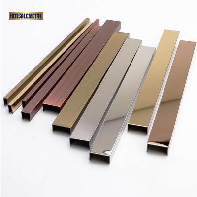 China Self-adhesive 304 Stainless Steel Round Shape Trim Stainless Steel Junction Panel Wall/Baseboard Elegant Decorative For Wall for sale