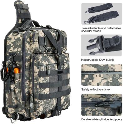 China Outdoor Polyester Fishing Tackle Storage Bag Water Resistant Sling Bag, Cross - Body Bag, Multifunctional Fishing Bag for sale