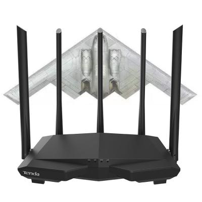 China Tenda AC7 PPPoE Account Migration Five Antennas 6dBi 1167Mbps Home AC1200 Wireless Dual Band Smart Wireless High Gain Router for sale