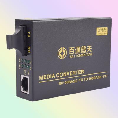 China Fibra 2Port Rj45 20Km 2Fo 48V FO 2Sc Intrefacung Factory Best Media Converter Factory Best Singlemode 10/100 Switch Two Fiber Ports Media Converter for sale