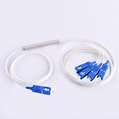 China Good Quality 1X2 1*4 1X8 1X16 1X24 FTTX 1:32 SC UPC APC Mini Steel Tube Type Plc Optical Fiber Optic Splitter for sale