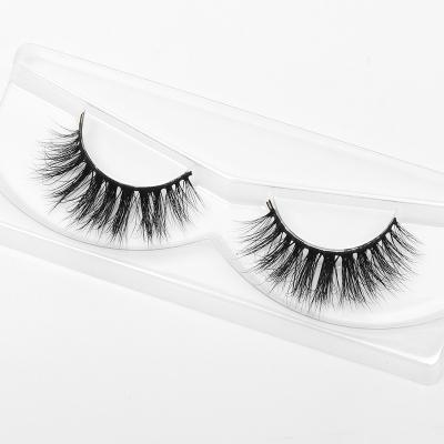 China 3d Mink Eyelashes 100% Thick Siberian Mink Fur Real Lashes Tapered Mink Strips Lashes D114 for sale